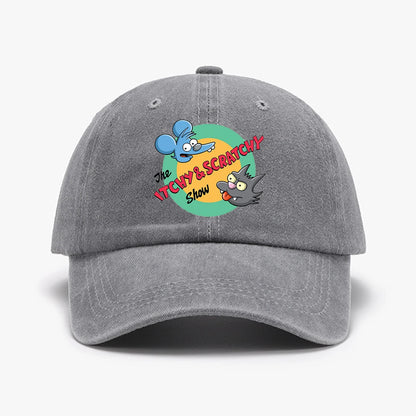Retro Washed Printed Baseball Cap