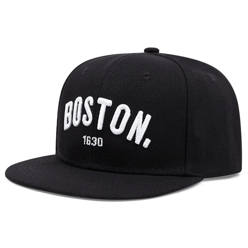 Boston Cotton Adjustable Hip-Hop Snapback