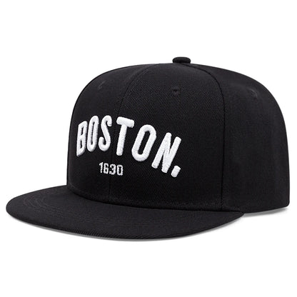 Boston Cotton Adjustable Hip-Hop Snapback