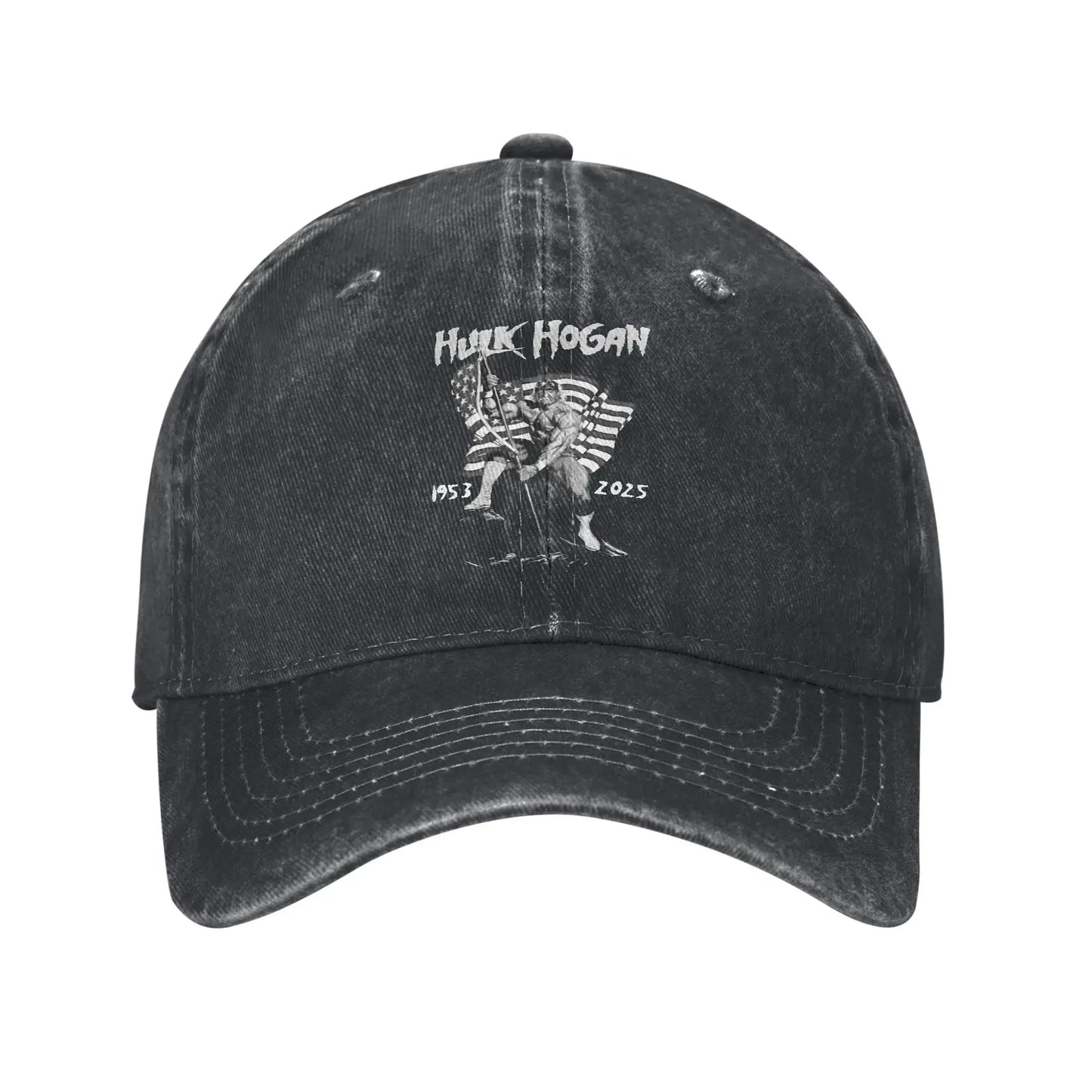 Vintage Distressed Denim Wrestling Legend Baseball Cap