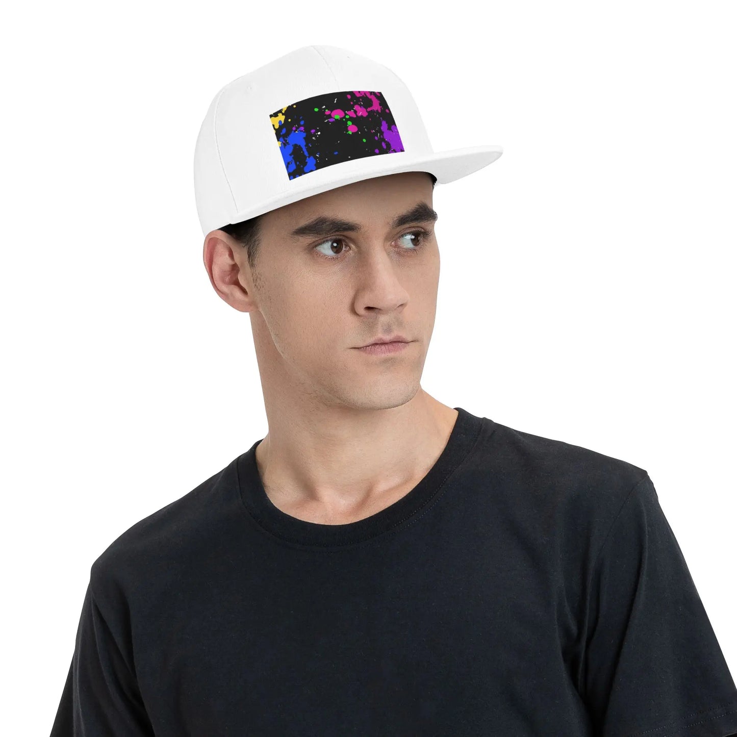 Colorful Graffiti Splatter Pattern Snapback Cap