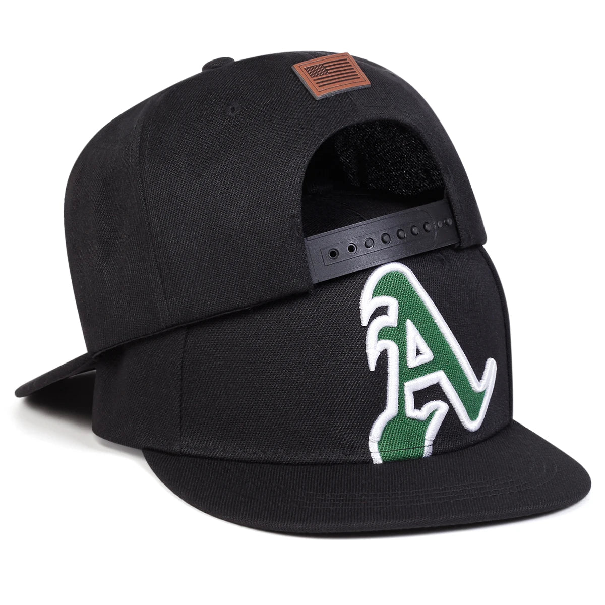 A Letter American Flag Embroidered Hip Hop Baseball Hat