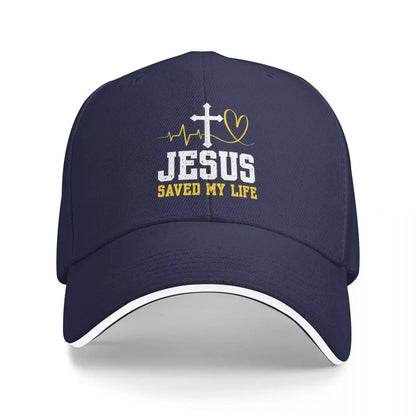 Jesus Saved My Life Logo Baseball Cap