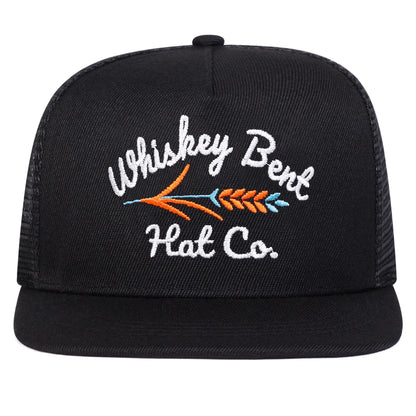 Unisex WHISKEY BENT Letter Embroidery Hip-hop Net Hats