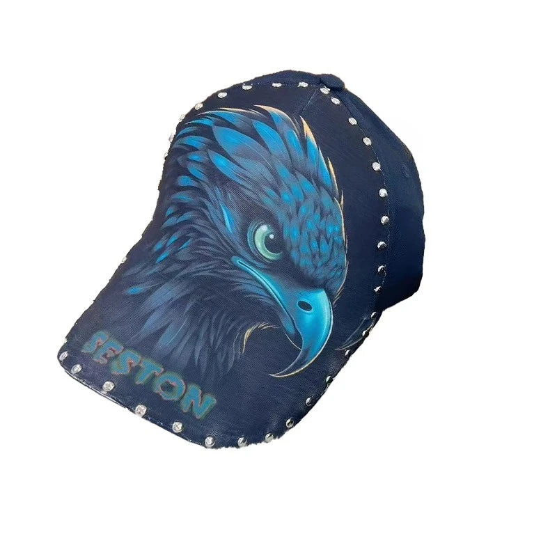 Animal Print Cotton Wide Brim Baseball Hat