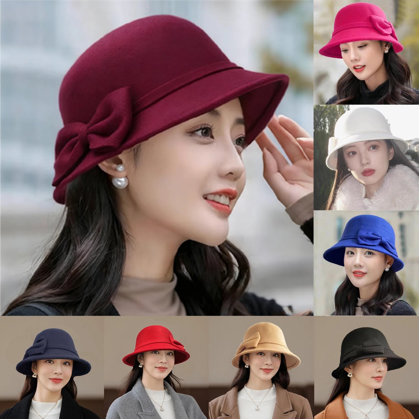 Trendy Vintage British Wool Bucket Hat