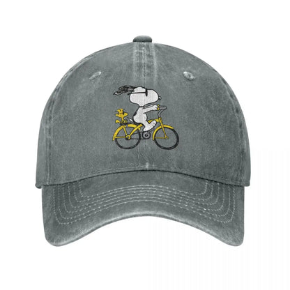 Vintage Snoopy Woodstock Riding Baseball Cap