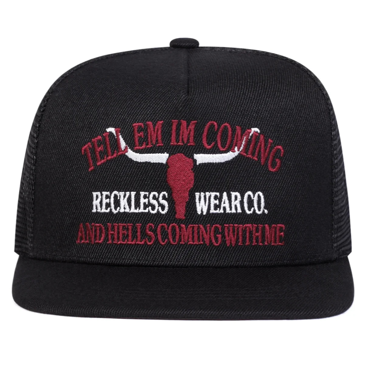 Unisex Reckless Wearco Embroidery Mesh Snapback Cap