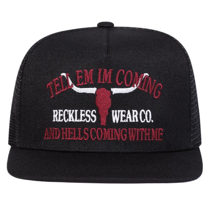 Unisex Reckless Wearco Embroidery Mesh Snapback Cap