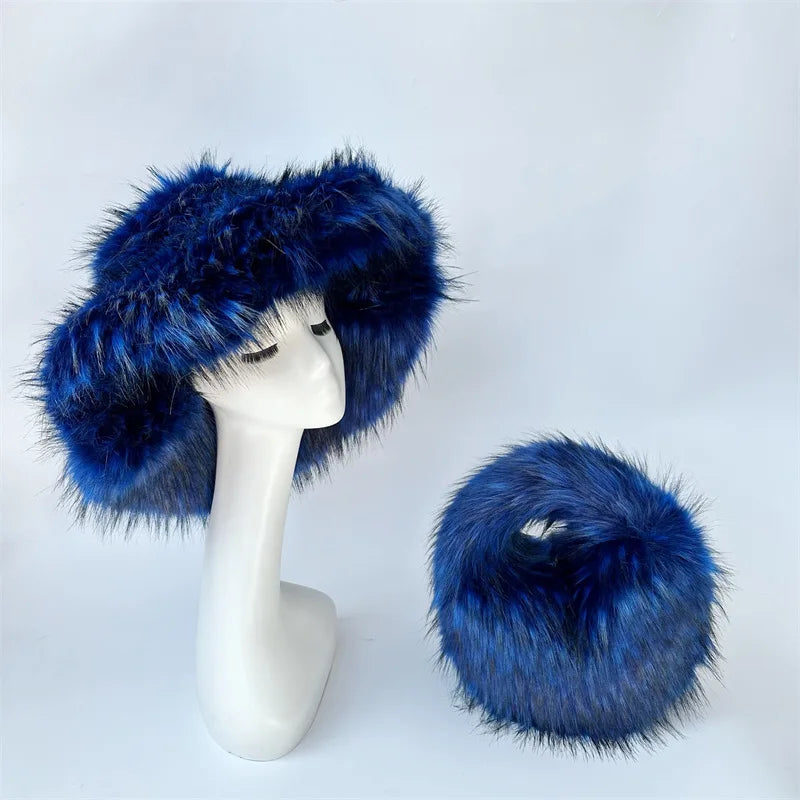 Oversized Fluffy Y2K Winter Bucket Hat