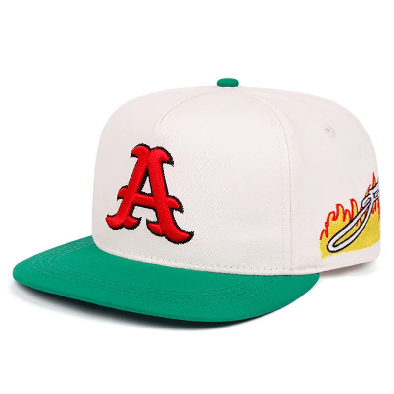 Letter A Flat Brim Unisex Baseball Cap