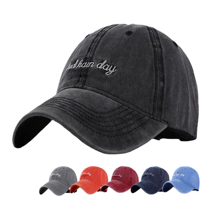 Bad Hair Day Letter Embroidery Washed Baseball Cap