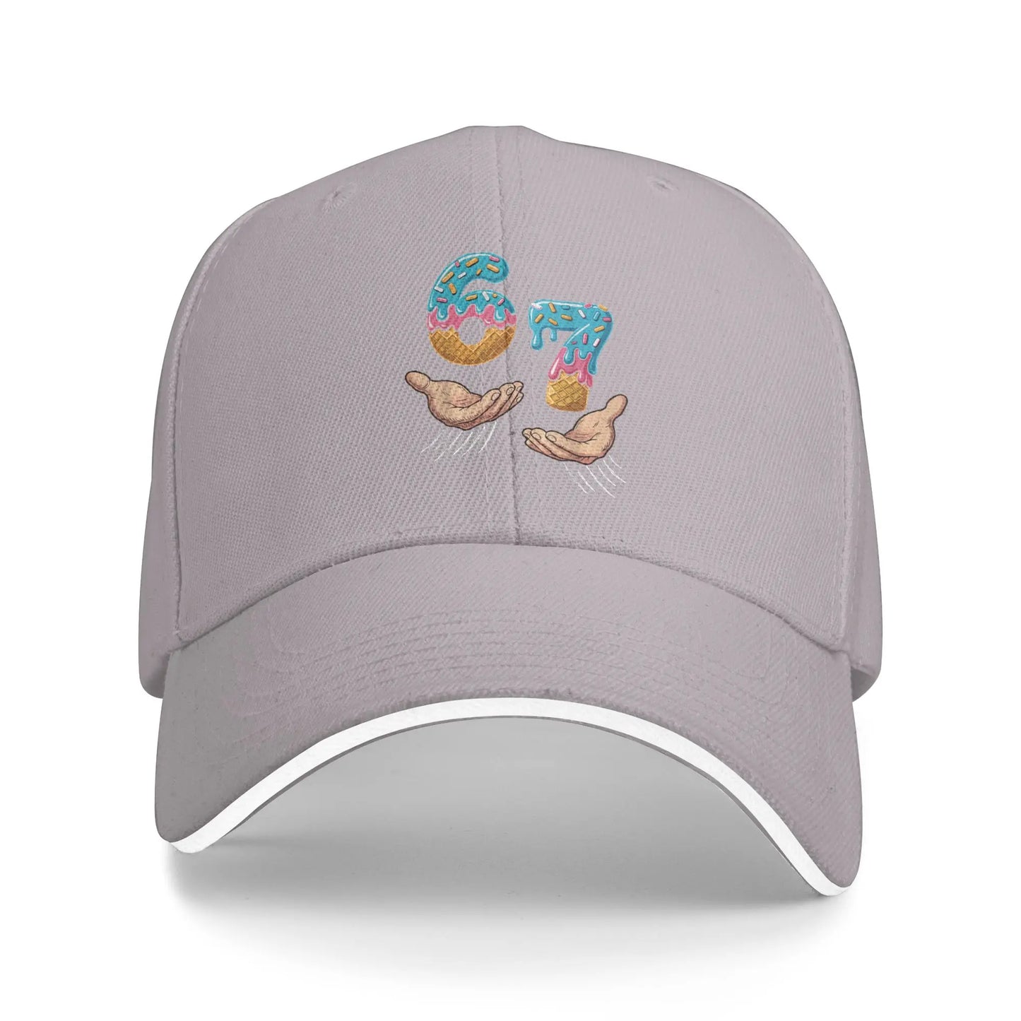 Six Seven Ice Cream Hands Meme Baseball Cap