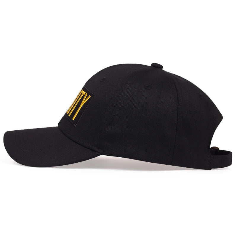 Unisex Security Letter Embroidery Baseball Cap