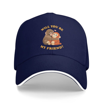 Baby Monkey Punch Friend Kpop Streetwear Baseball Cap