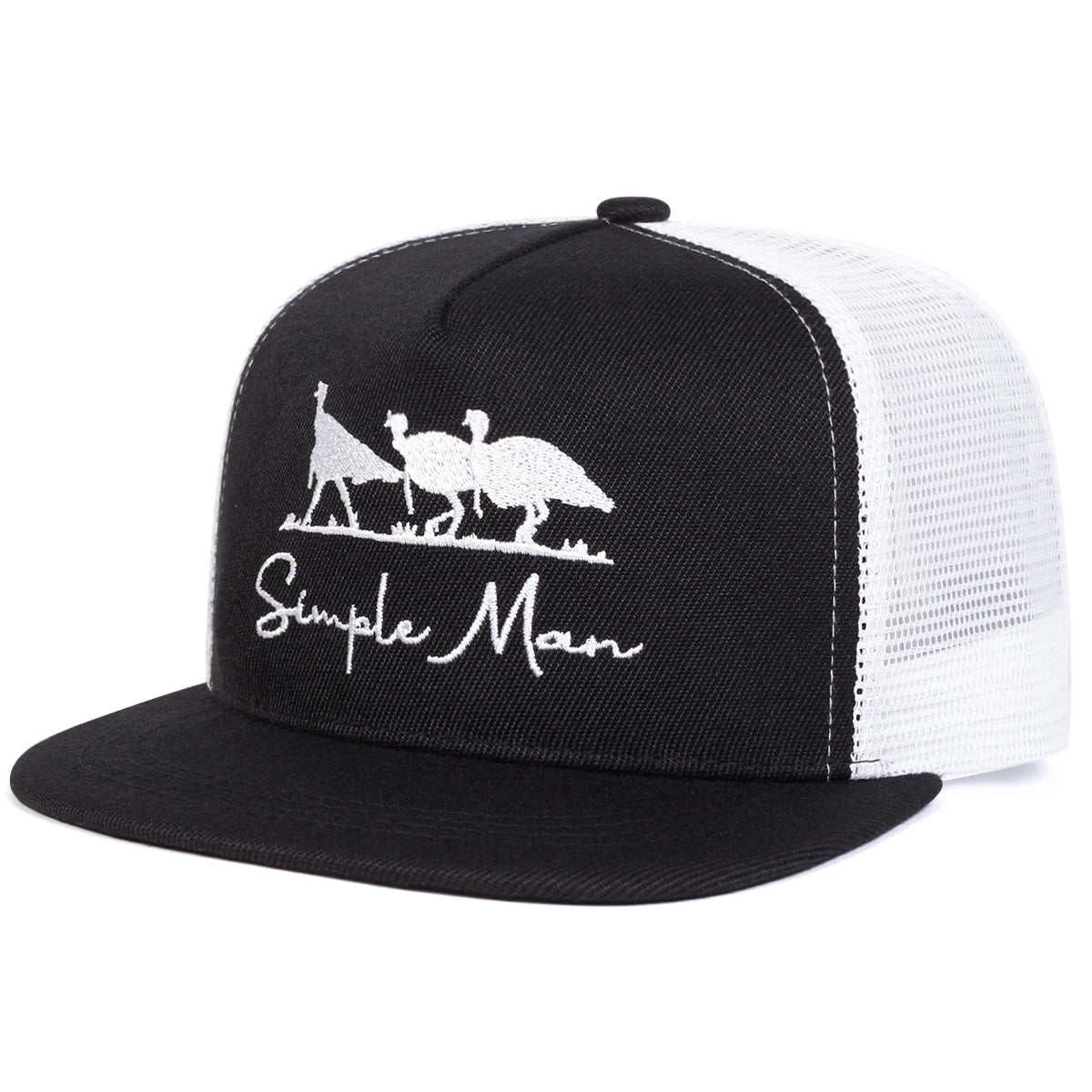 Unisex Simple Man Letter Embroidery Hip-hop Net Hats