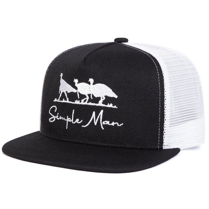 Unisex Simple Man Letter Embroidery Hip-hop Net Hats
