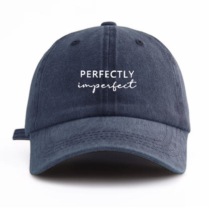 PERIMPFCT Print Minimalist Retro Washed Baseball Cap