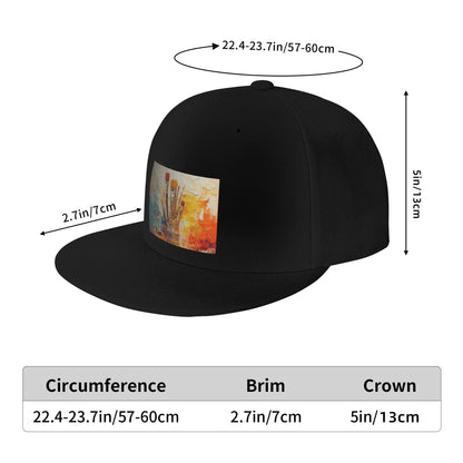 Color Paint Brush Print Artistic Snapback Cap