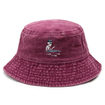 Vintage Gothic Macabre Print Bucket Hat