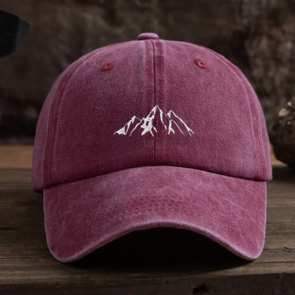 Men’s Mountain Peak Print Vintage Baseball Cap