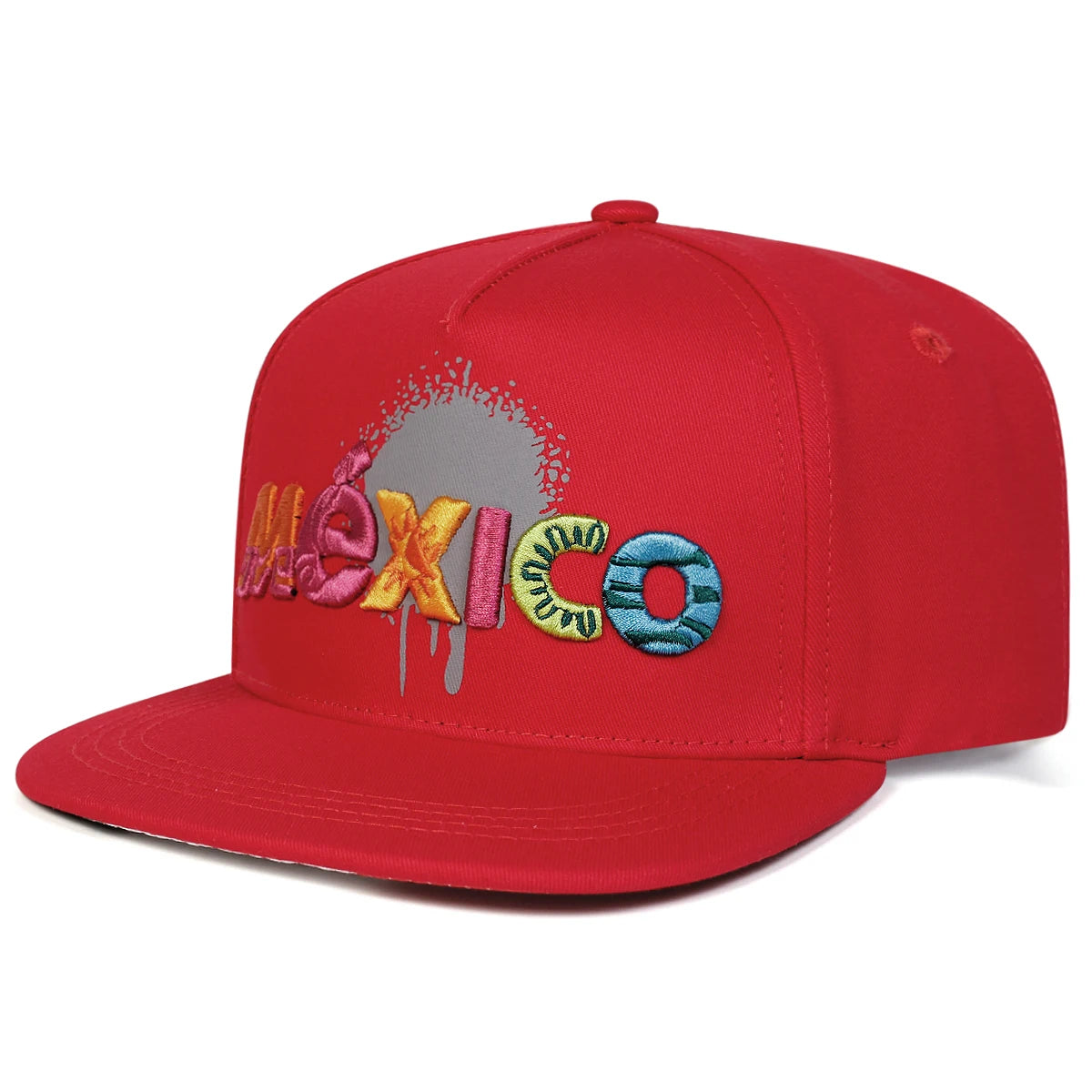 Mexico Letter Embroidery Snapback Cap