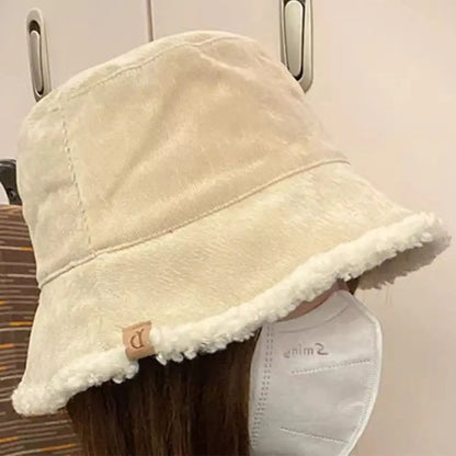 Reversible Corduroy Winter Bucket Hat