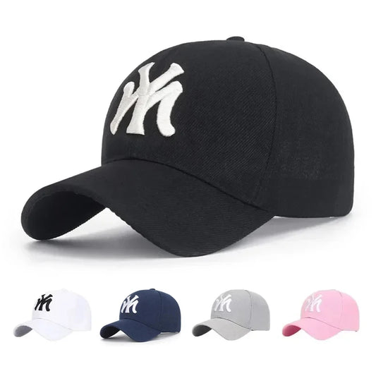 Embroidered Letter Solid Color Baseball Cap