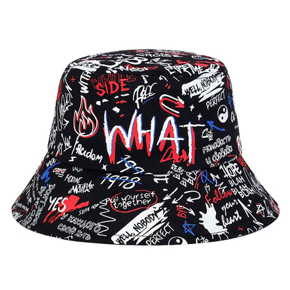 Summer Graffiti Bucket Hat Unisex Fishing Sun Cap