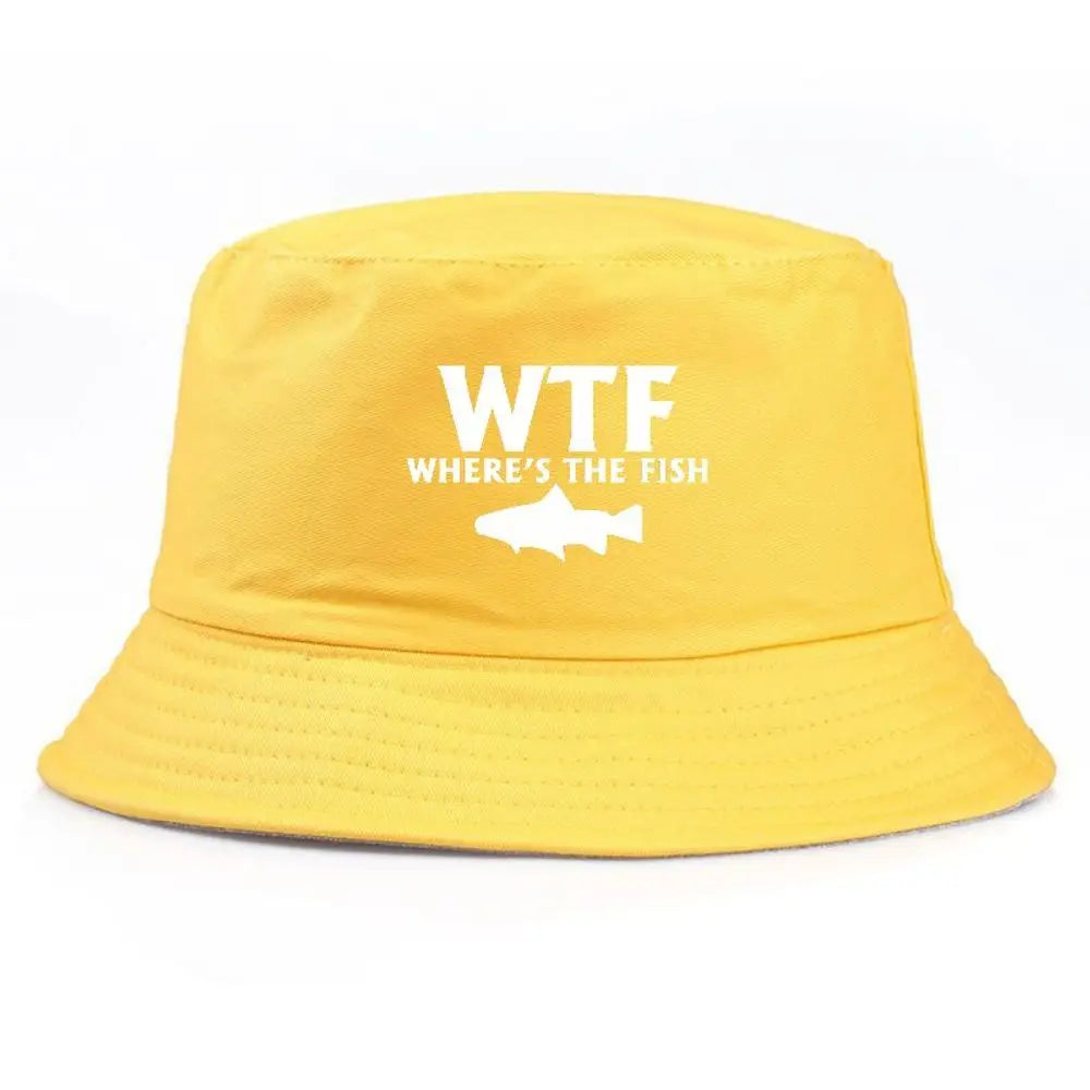 WTF Print Cotton Bucket Hat