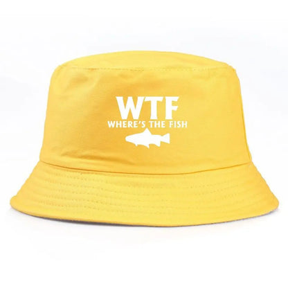WTF Print Cotton Bucket Hat