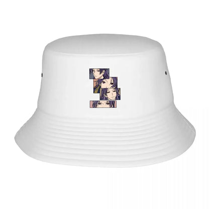 Anime Purple Haired Character Panel Bucket Hat