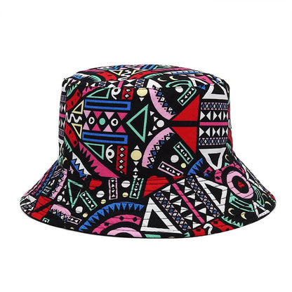 Unisex Letter Print Reversible Bucket Hat