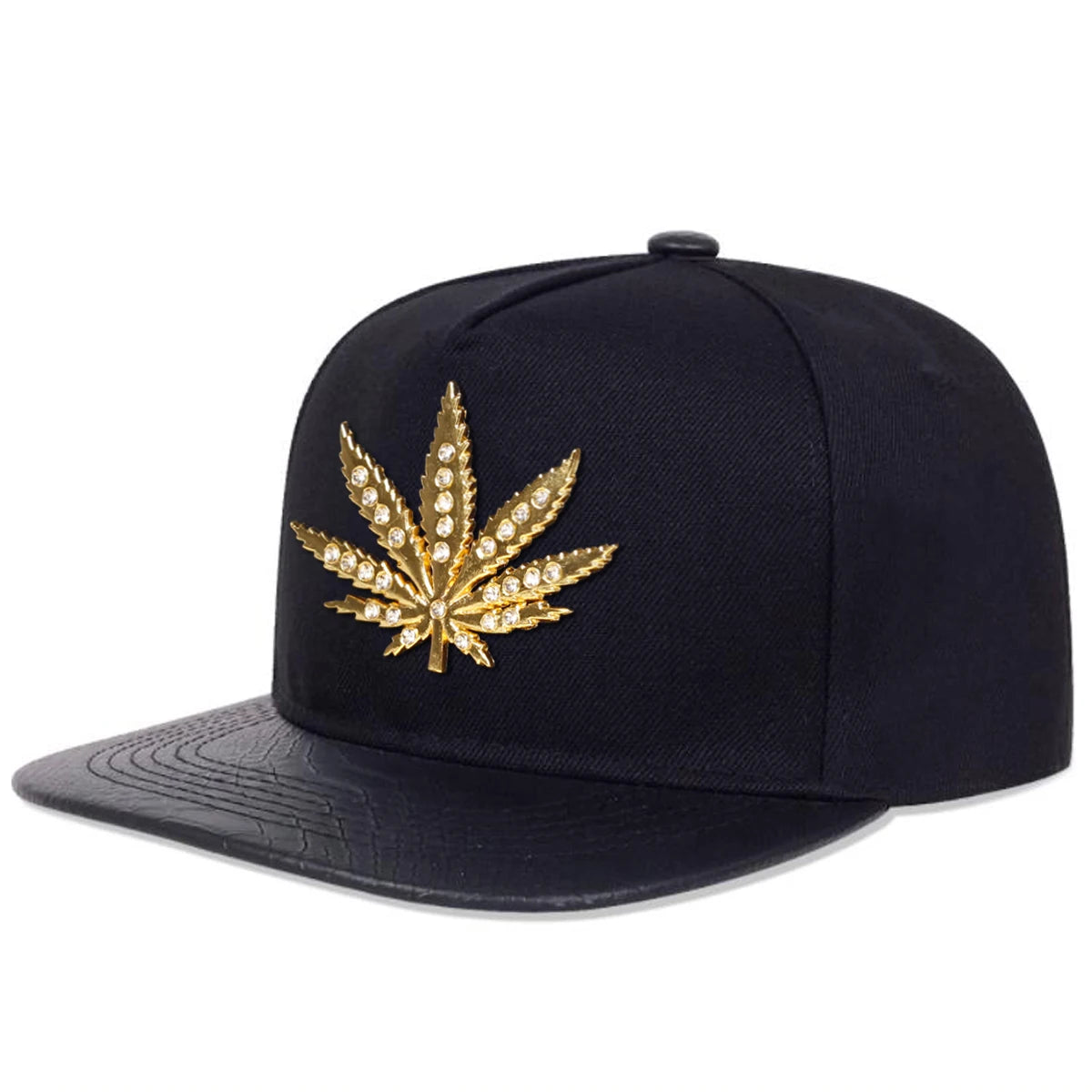 Unisex Maple Leaf Label Leather Hip-hop Hats