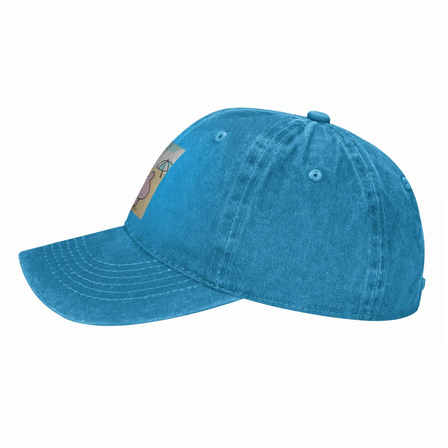Asamimichaan Washed Denim Adjustable Baseball Cap