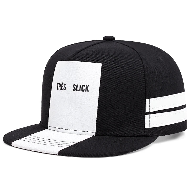 TRES SLICK Striped Flat Edge Baseball Hat