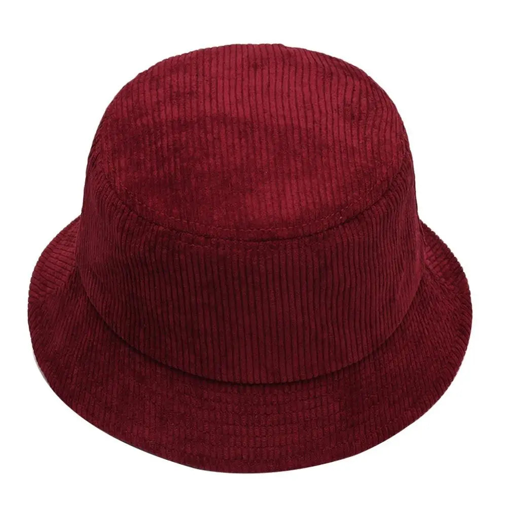 Corduroy Solid Color Foldable Bucket Hat