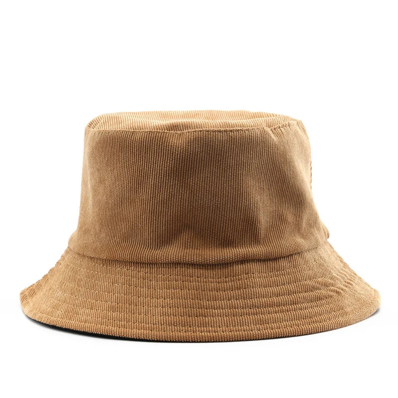 Corduroy Bucket Hat For Women Men New