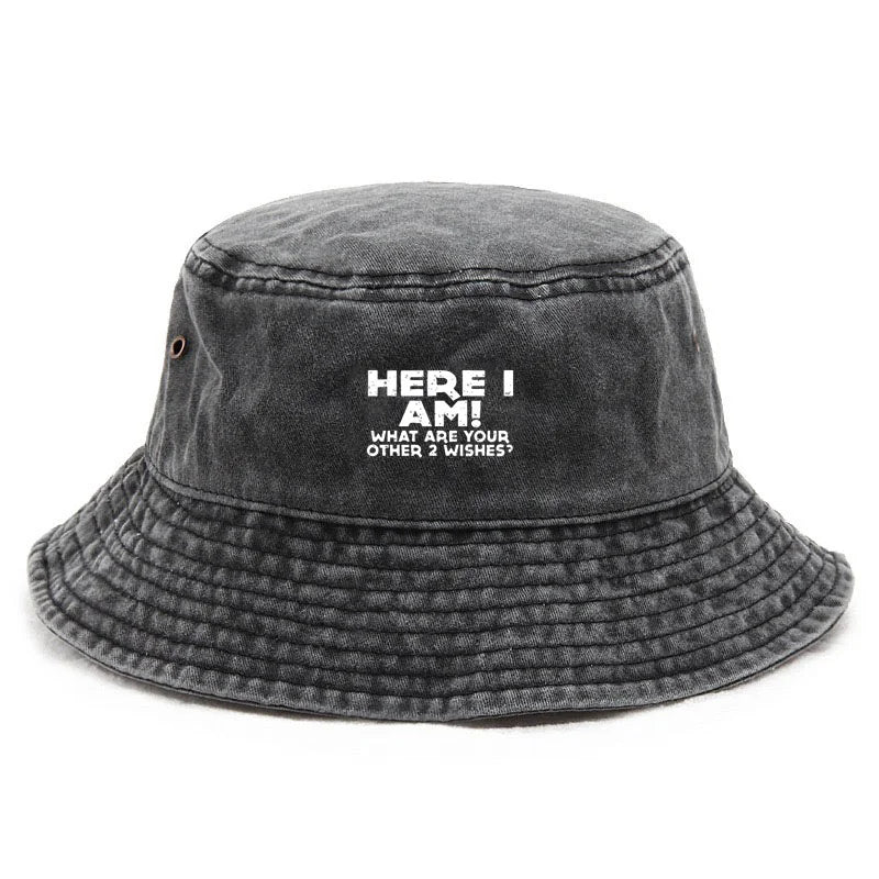 Vintage Cotton Sarcastic Humor Design Bucket Hat