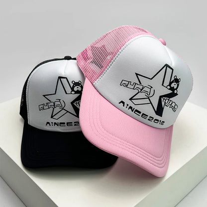 Tiger Letter Print Mesh Baseball Cap