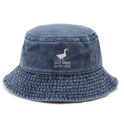 Silly Goose Washed Cotton Vintage Outdoor Beach Bucket Hat