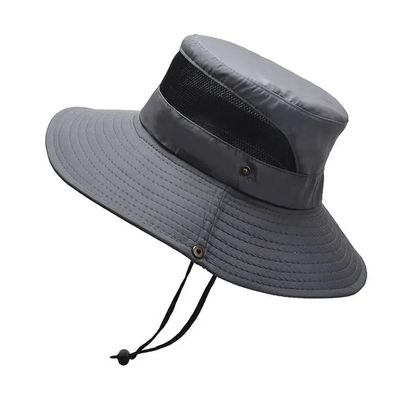 Summer Breathable Wide-Brim Outdoor Bucket Hat