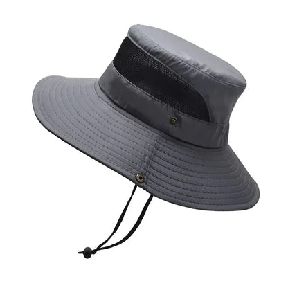 Summer Breathable Wide-Brim Outdoor Bucket Hat