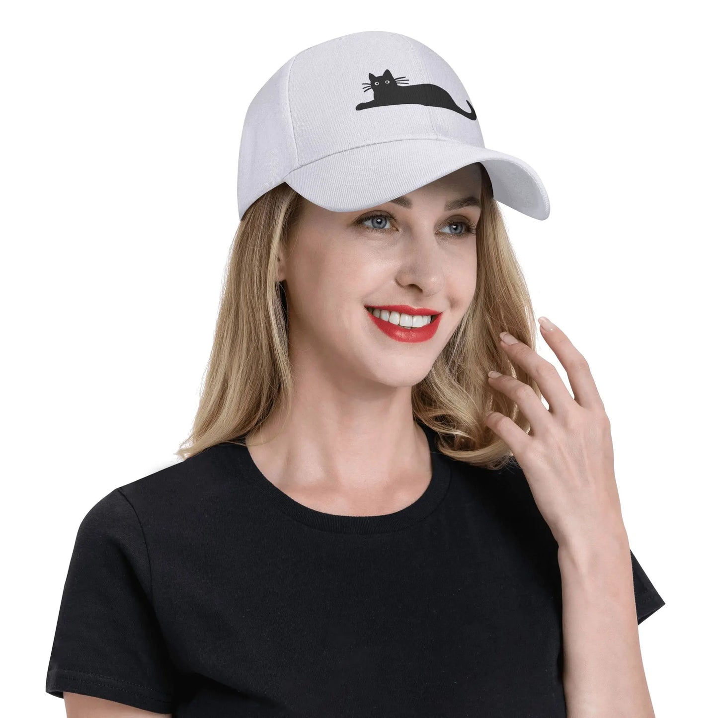 Black Cat Y2K Kpop Rock Casual Baseball Cap