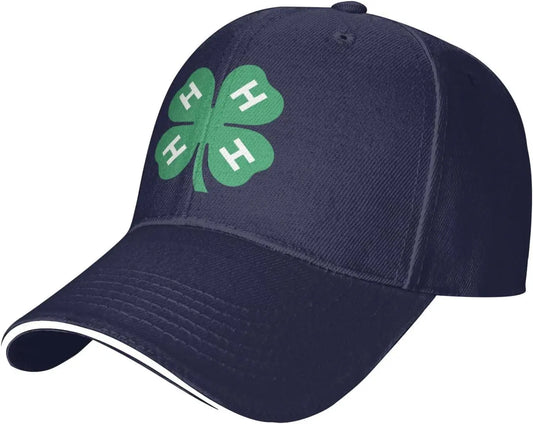 4H Clover Adjustable Sun Protection Baseball Cap