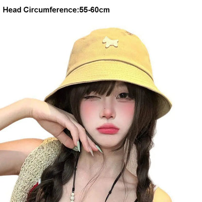 Cute Pony Large Brim Sun Protection Bucket Hat