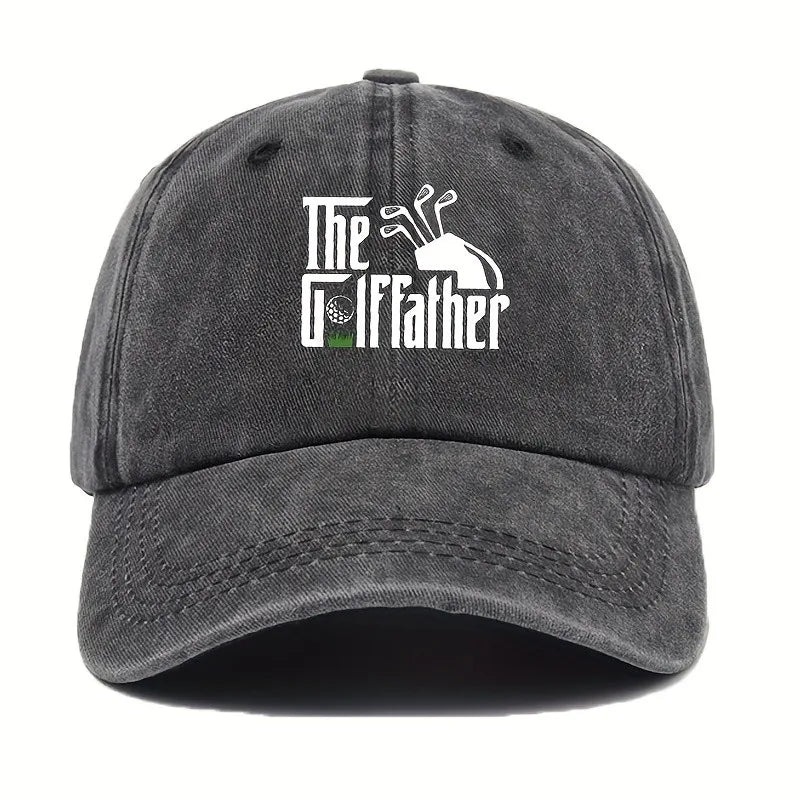 The Golffather Distressed Cotton Adjustable Baseball Cap