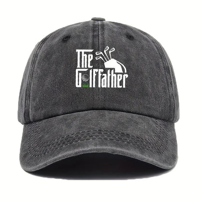 The Golffather Distressed Cotton Adjustable Baseball Cap