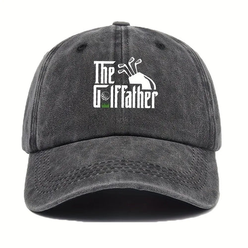 The Golffather Distressed Cotton Adjustable Baseball Cap