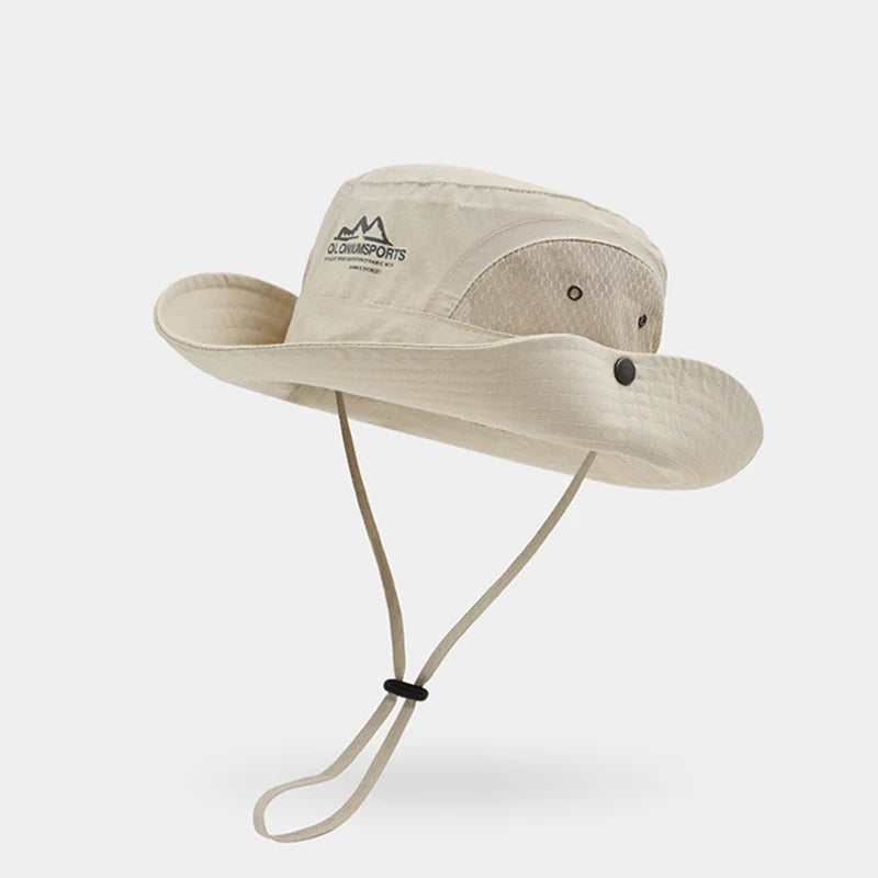 Summer Quick-Dry Drawstring Outdoor Bucket Hat